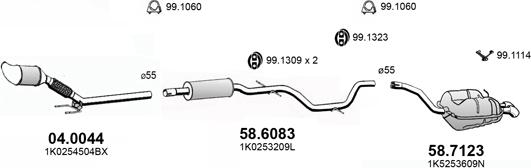 ASSO ART4435 - Exhaust System car-mod.net