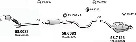 ASSO ART4438 - Exhaust System car-mod.net