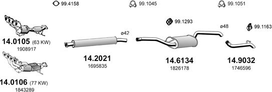 ASSO ART4698 - Exhaust System car-mod.net
