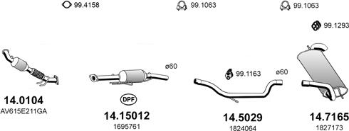 ASSO ART4704 - Exhaust System car-mod.net