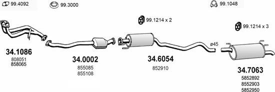 ASSO ART1598 - Exhaust System car-mod.net