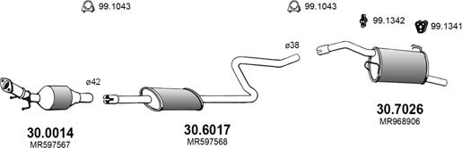 ASSO ART3459 - Exhaust System car-mod.net