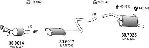 ASSO ART3460 - Exhaust System car-mod.net