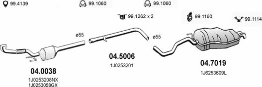 ASSO ART2376 - Exhaust System car-mod.net