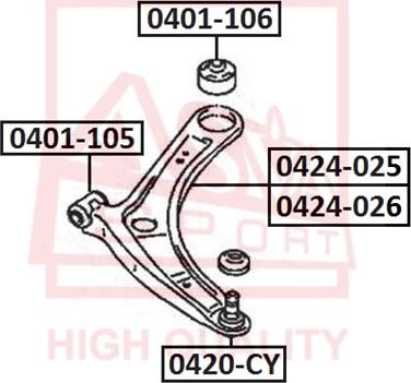 ASVA 0424-026 - Track Control Arm car-mod.net