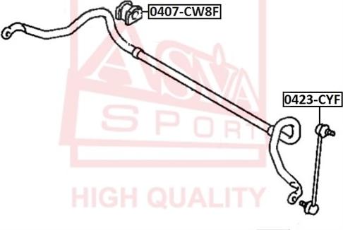 ASVA 0407-CW8F - Bearing Bush, stabiliser car-mod.net