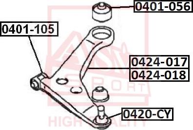 ASVA 0424-017 - Track Control Arm car-mod.net