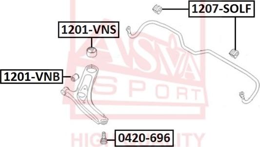 ASVA 0420-696 - Ball Joint car-mod.net