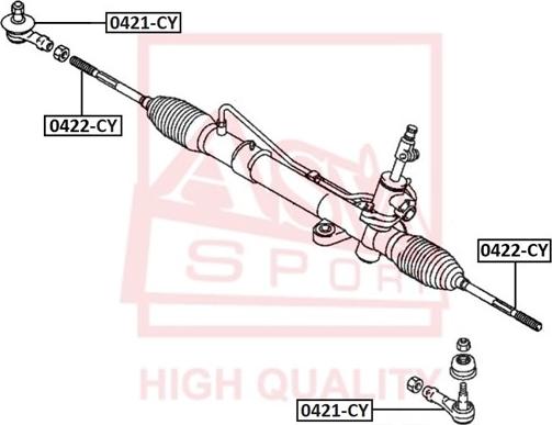 ASVA 0422-CY - Inner Tie Rod, Axle Joint car-mod.net