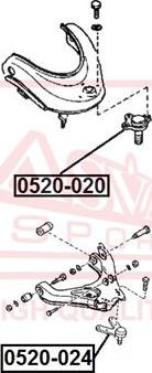 ASVA 0520-020 - Ball Joint car-mod.net