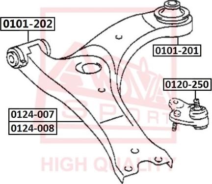 ASVA 0101-202 - Bush of Control / Trailing Arm car-mod.net