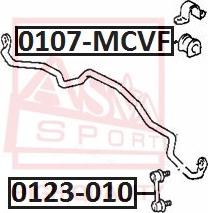 ASVA 0107-MCVF - Bearing Bush, stabiliser car-mod.net