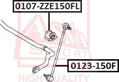 ASVA 0123-150F - Rod / Strut, stabiliser car-mod.net