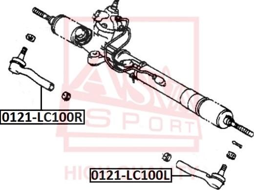 ASVA 0121-LC100L - Tie Rod End car-mod.net