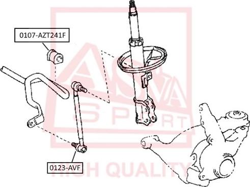 ASVA 0123-AVF - Rod / Strut, stabiliser car-mod.net