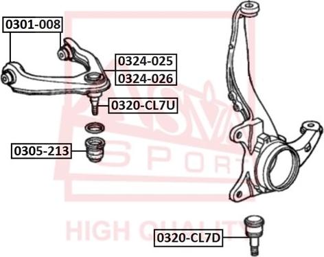 ASVA 0320-CL7D - Ball Joint car-mod.net