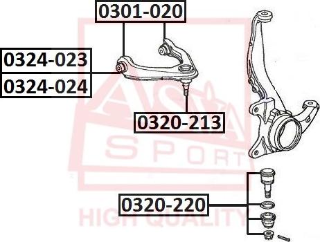 ASVA 0320-220 - Ball Joint car-mod.net