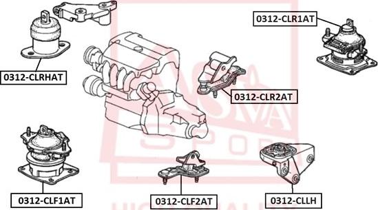 ASVA 0312-CLF1AT - Holder, engine mounting car-mod.net