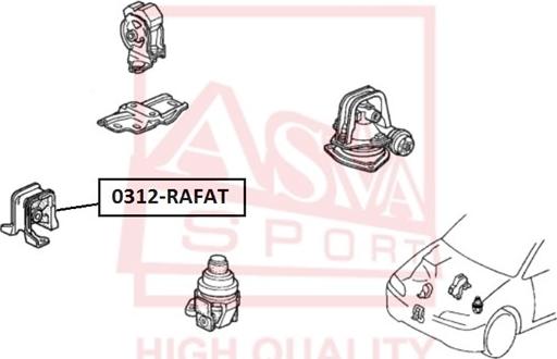ASVA 0312-RAFAT - Holder, engine mounting car-mod.net