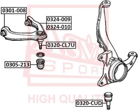 ASVA 0324-009 - Track Control Arm car-mod.net
