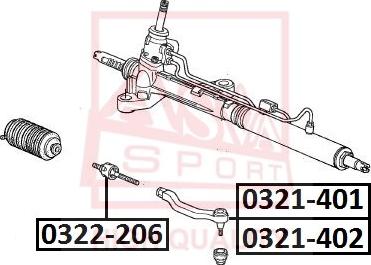 ASVA 0321-401 - Tie Rod End car-mod.net