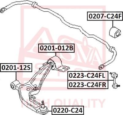 ASVA 0223-C24FL - Rod / Strut, stabiliser car-mod.net