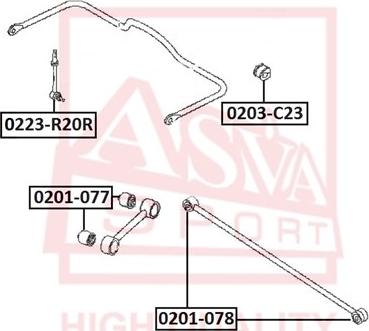 ASVA 0203-C23 - Spacer Bush, shock absorber car-mod.net
