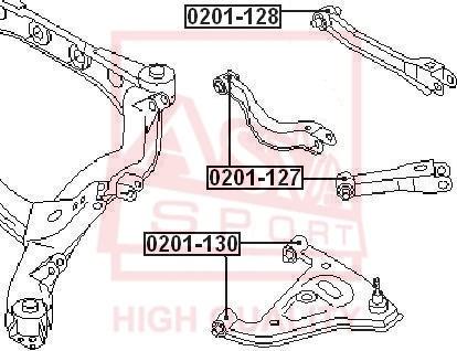 ASVA 0201-127 - Bush of Control / Trailing Arm car-mod.net