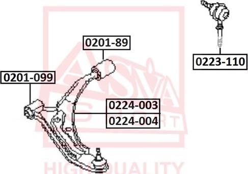 ASVA 0223-110 - Rod / Strut, stabiliser car-mod.net