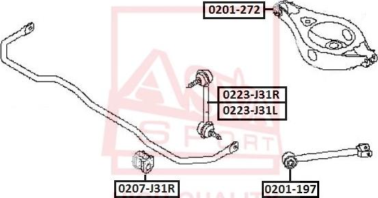 ASVA 0207-J31R - Bearing Bush, stabiliser car-mod.net
