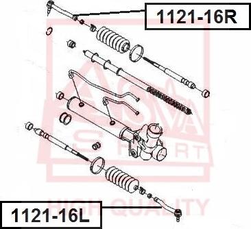 ASVA 1121-16R - Tie Rod End car-mod.net
