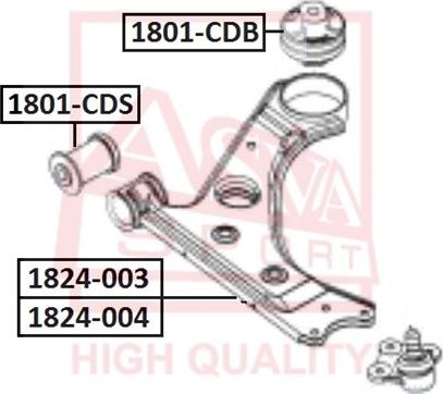 ASVA 1801-CDS - Bush of Control / Trailing Arm car-mod.net