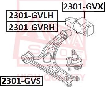 ASVA 2301-GVS - Bush of Control / Trailing Arm car-mod.net