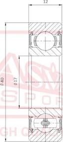 ASVA AB174012 - Bearing car-mod.net
