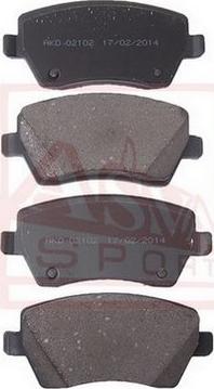 ASVA AKD-02102 - Brake Pad Set, disc brake car-mod.net