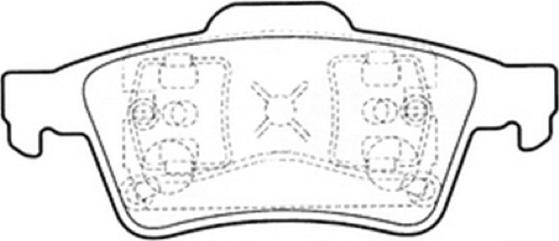 ASVA AKD-2220 - Brake Pad Set, disc brake car-mod.net