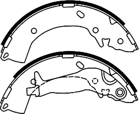 ASVA AKS-2010 - Drum Brake Shoe Set car-mod.net