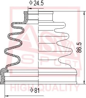 ASVA ASBT-66 - Bellow, drive shaft car-mod.net