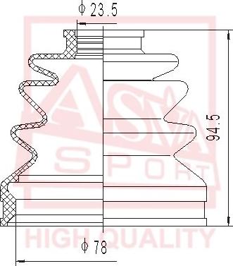 ASVA ASBT-121 - Bellow, drive shaft car-mod.net