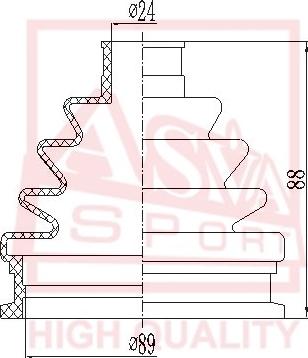 ASVA ASBT-170 - Bellow, drive shaft car-mod.net