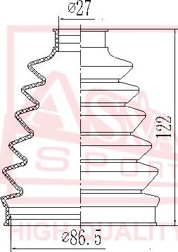 ASVA ASBT-AV3 - Bellow, drive shaft car-mod.net