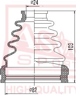 ASVA ASBT-INACA30 - Bellow, drive shaft car-mod.net