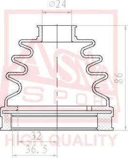 ASVA ASBT-INB6A1 - Bellow, drive shaft car-mod.net