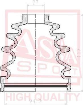 ASVA ASBT-T51 - Bellow, drive shaft car-mod.net