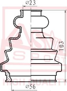 ASVA ASBT-T5M1 - Bellow, drive shaft car-mod.net