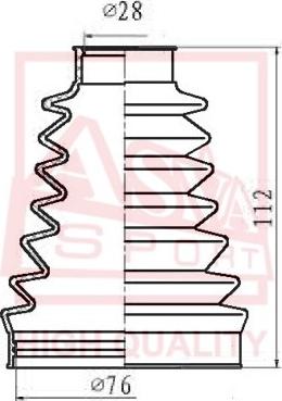 ASVA ASBT-T5M2 - Bellow, drive shaft car-mod.net
