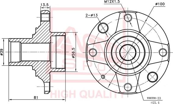ASVA CHRWH-004 - Wheel Hub car-mod.net