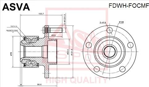 ASVA FDWH-FOCMF - Wheel Hub car-mod.net