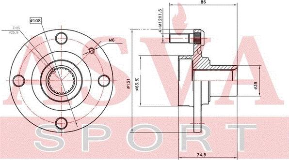 ASVA FTWH-JUF - Wheel Hub car-mod.net
