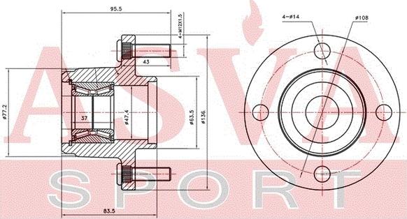 ASVA FTWH-JUR - Wheel Hub car-mod.net
